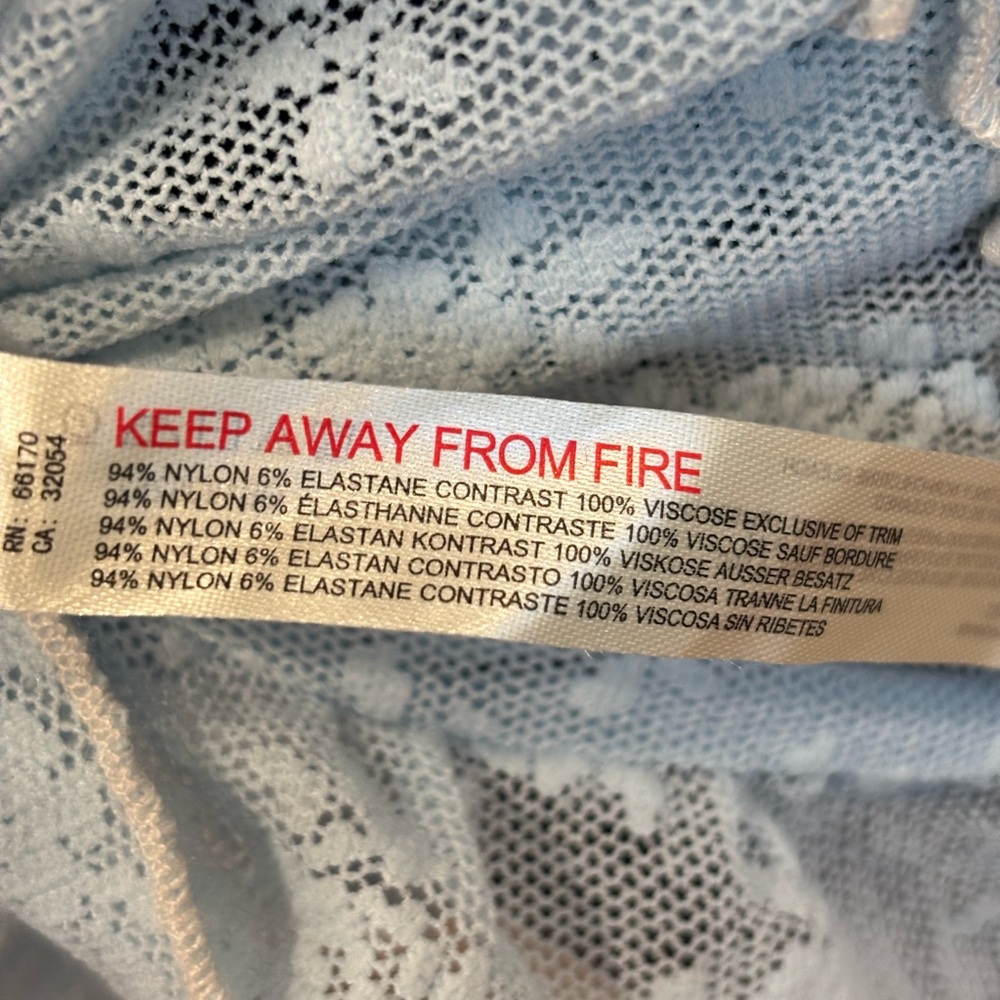 ⏳expiring⏳NWOT Free People Intimately Lace Chemise in Olive & Light Blue - S - Picture 7 of 8